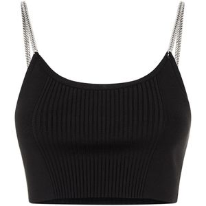 Alexander Wang Chain Strap Black Cami Tank Top - XS